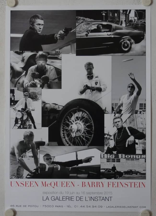 Unseen McQueen - Barry Feinstein original release french exhibition poster